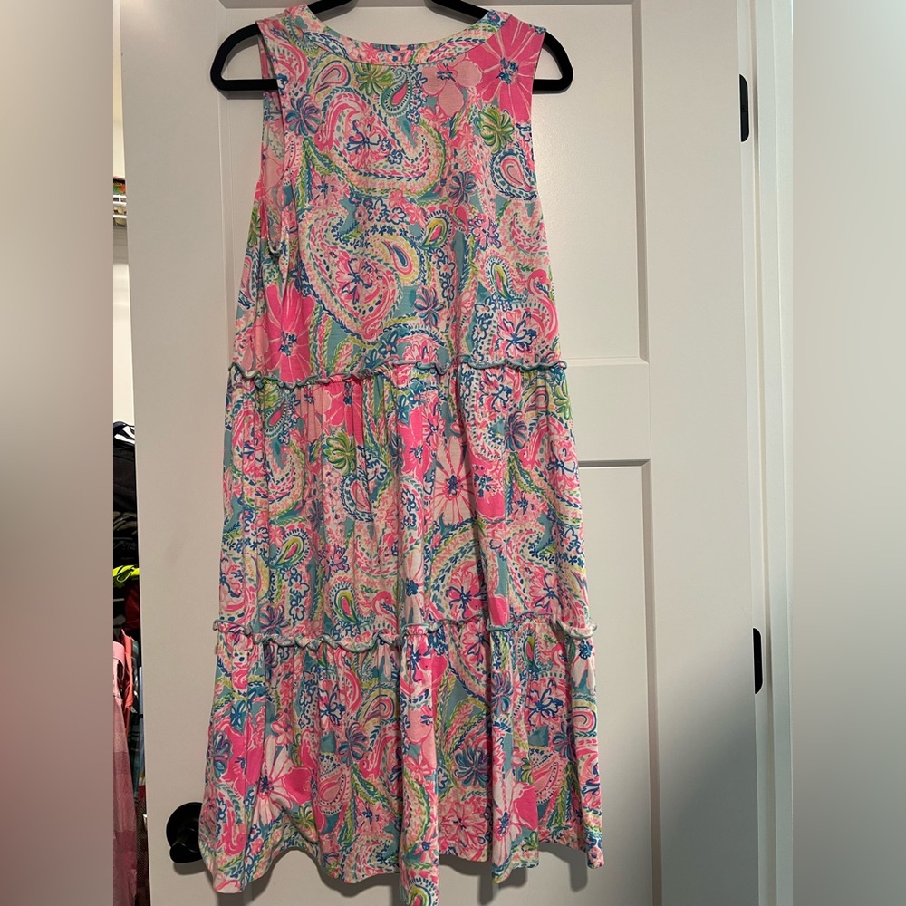 Lilly Pulitzer Pink Ruffled Tiered Sundress - Picture 4 of 5